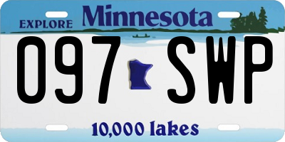 MN license plate 097SWP