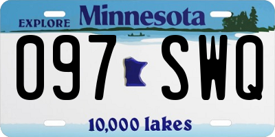 MN license plate 097SWQ