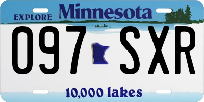 MN license plate 097SXR