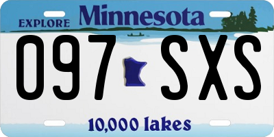 MN license plate 097SXS