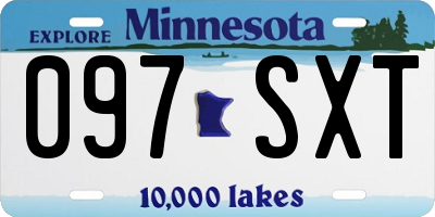 MN license plate 097SXT