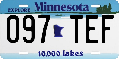MN license plate 097TEF