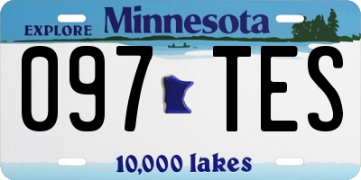 MN license plate 097TES