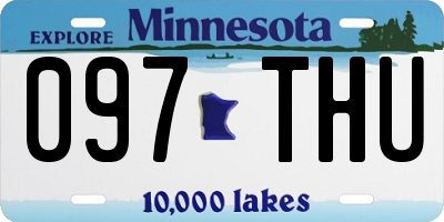 MN license plate 097THU