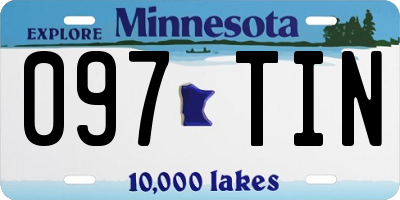 MN license plate 097TIN