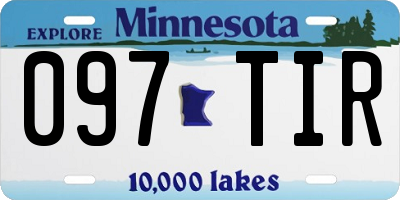 MN license plate 097TIR