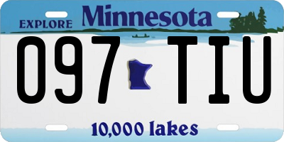 MN license plate 097TIU