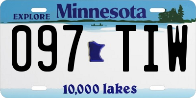 MN license plate 097TIW
