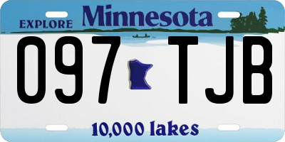 MN license plate 097TJB