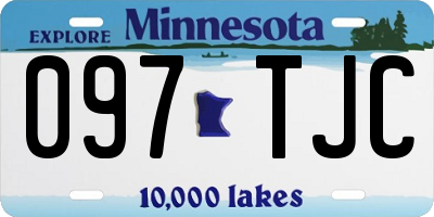 MN license plate 097TJC