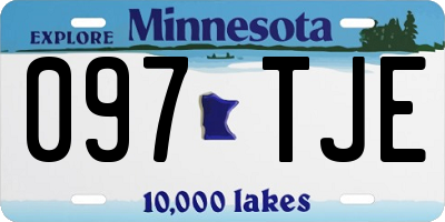 MN license plate 097TJE