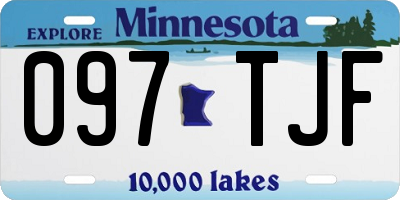 MN license plate 097TJF