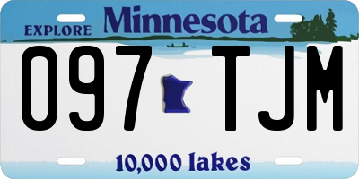 MN license plate 097TJM