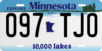MN license plate 097TJO