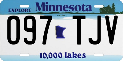 MN license plate 097TJV