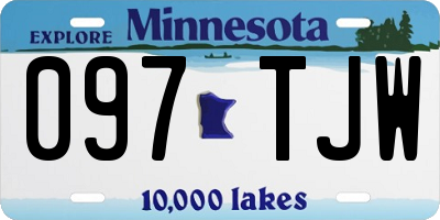 MN license plate 097TJW