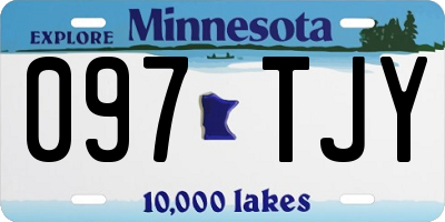 MN license plate 097TJY