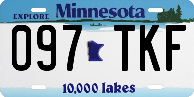 MN license plate 097TKF