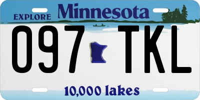 MN license plate 097TKL