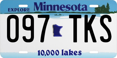 MN license plate 097TKS