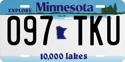 MN license plate 097TKU