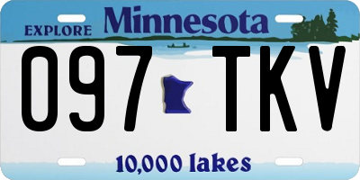 MN license plate 097TKV