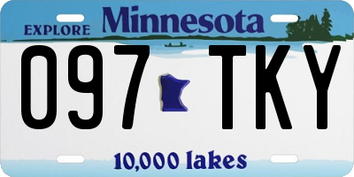 MN license plate 097TKY