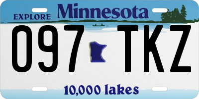 MN license plate 097TKZ