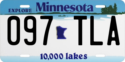 MN license plate 097TLA
