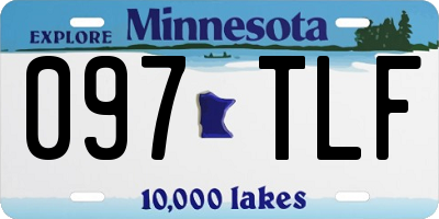 MN license plate 097TLF
