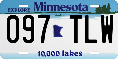 MN license plate 097TLW