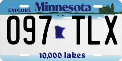 MN license plate 097TLX