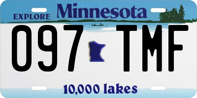 MN license plate 097TMF