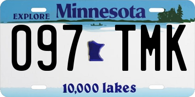 MN license plate 097TMK