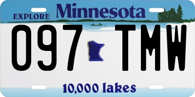 MN license plate 097TMW