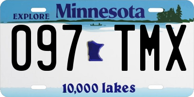 MN license plate 097TMX
