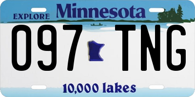MN license plate 097TNG