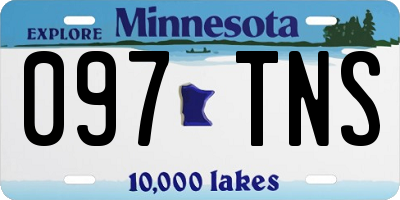 MN license plate 097TNS