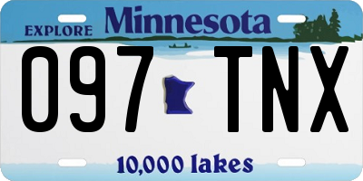 MN license plate 097TNX