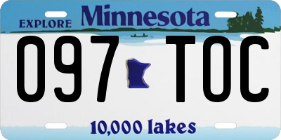 MN license plate 097TOC
