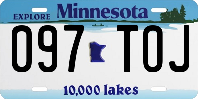 MN license plate 097TOJ