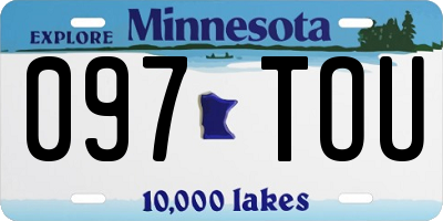MN license plate 097TOU