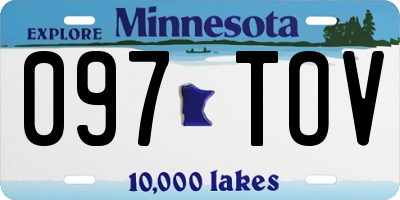 MN license plate 097TOV