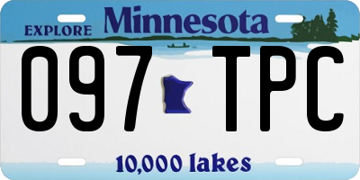 MN license plate 097TPC