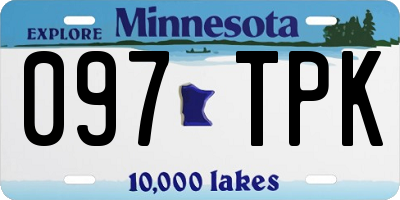 MN license plate 097TPK