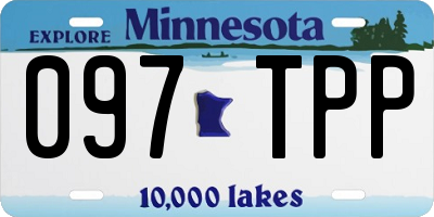 MN license plate 097TPP