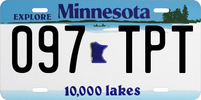 MN license plate 097TPT