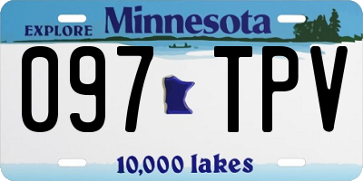 MN license plate 097TPV