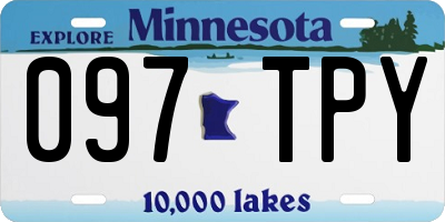 MN license plate 097TPY