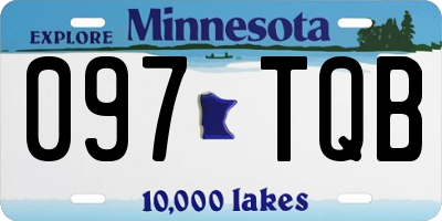 MN license plate 097TQB